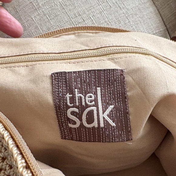 The Sak Beige Straw Tote with Brown Trim - Picture 9 of 16